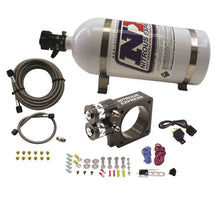 Load image into Gallery viewer, Nitrous Express 86-93 Ford Mustang GT 5.0L (Pushrod) Nitrous Plate Kit w/10lb Bottle - Side View