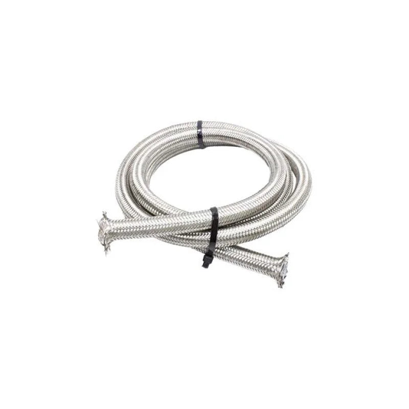 Nitrous Express 8AN Braided Stainless PTFE Hose - 5ft - Side View