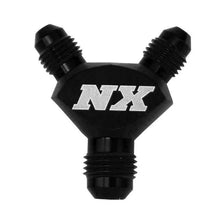 Load image into Gallery viewer, Nitrous Express 8AN x 8AN x 8AN Billet Pure-Flo Y Fitting - Black - Side View