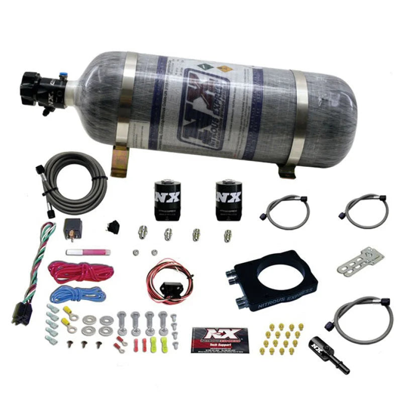 Nitrous Express 90mm Hemi Plate System (50-400hp) w/12lb Bottle - Main Product View