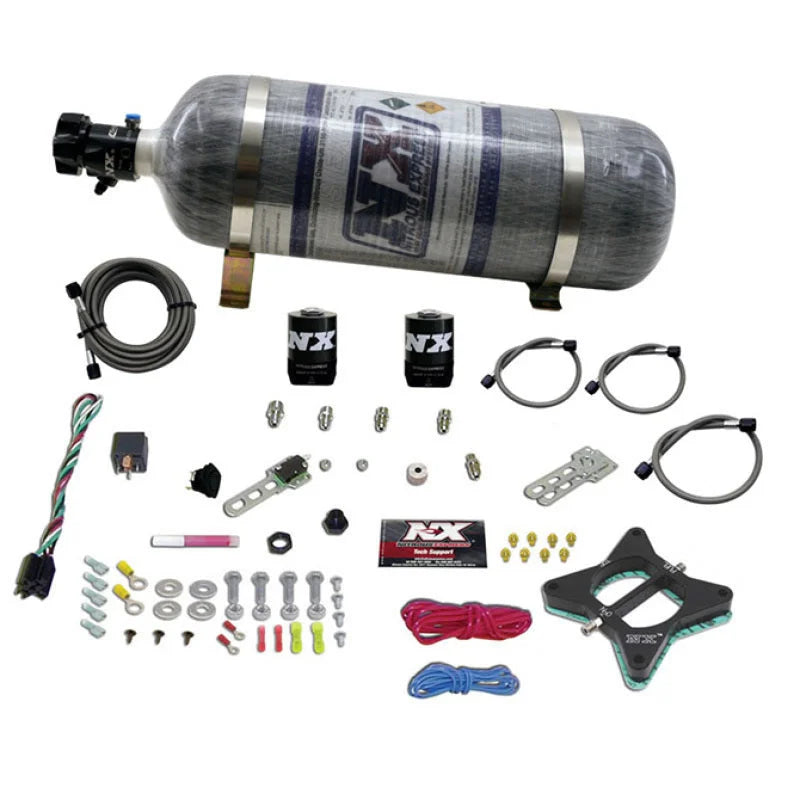 Nitrous Express 96-04 Ford Mustang 4.6L 2 Valve Nitrous Plate Kit w/Composite Bottle - Back View