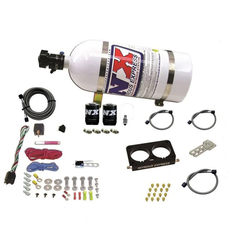 Nitrous Express 96-04 Ford Mustang Cobra/Mach 1 4 Valve (Stock TB) Nitrous Kit (50-300HP) w/o Bottle - Side View