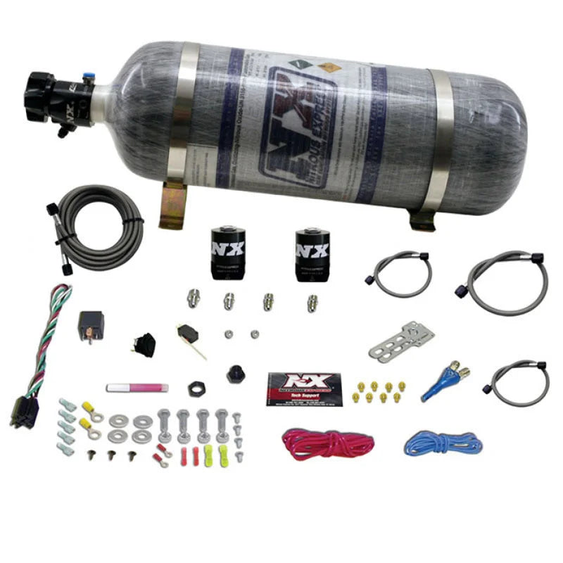 Nitrous Express All Dodge EFI Single Nozzle Nitrous Kit w/Composite Bottle - Back View