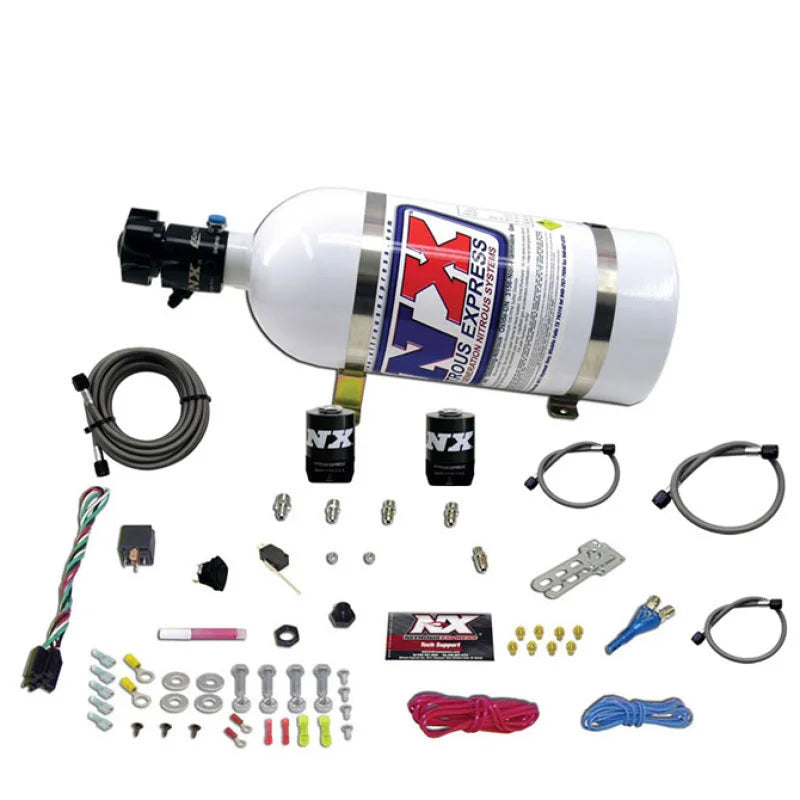 Nitrous Express All Ford EFI Single Nozzle Nitrous Kit (35-150HP) w/10lb Bottle - Side View