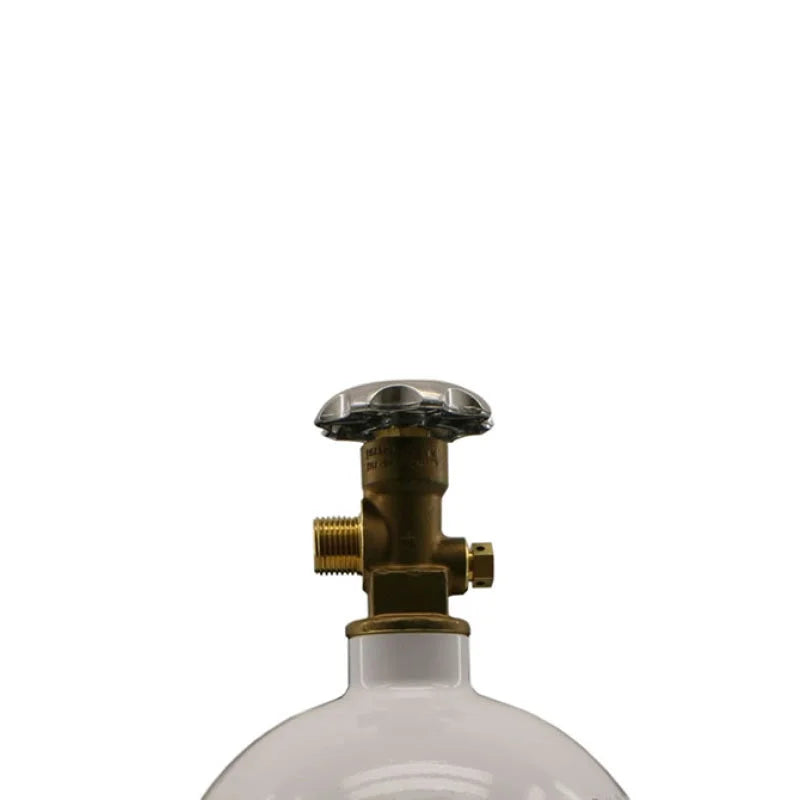 Nitrous Express Brass Bottle Valve (Fits 15lb Bottles) - Side View