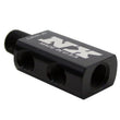 Load image into Gallery viewer, Nitrous Express Compact Distribution Block w/Gauge Port - Side View