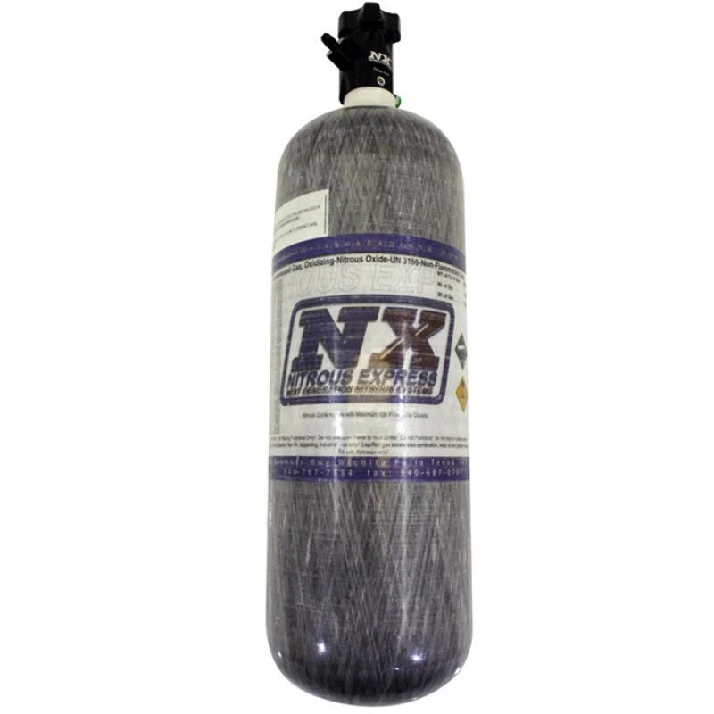 Nitrous Express Composite Bottle w/Lightning 500 Valve -6 Bottle Nipple (6.79 Dia. x 23.25 Tall) - Main Product View