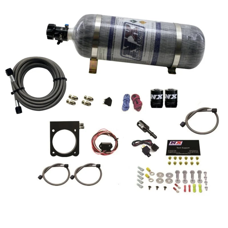 Nitrous Express Dodge 3.6L V6 Nitrous Plate Kit (50-200HP) w/12lb Bottle - Side View