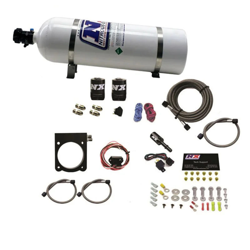 Nitrous Express Dodge 3.6L V6 Nitrous Plate Kit (50-200HP) w/15lb Bottle - Side View