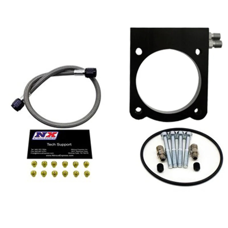 Nitrous Express Dodge 3.6L V6 Throttle Body Nitrous Plate Conversion - Back View