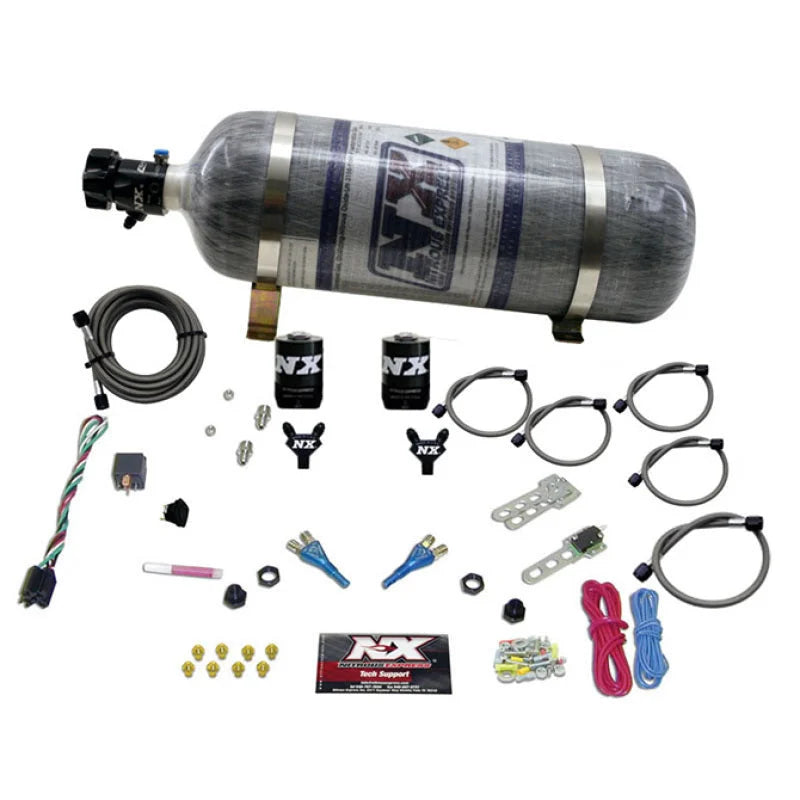 Nitrous Express Dodge EFI Full Race Dual Nozzle Nitrous Kit (100-300HP) w/Composite Bottle - Main Product View