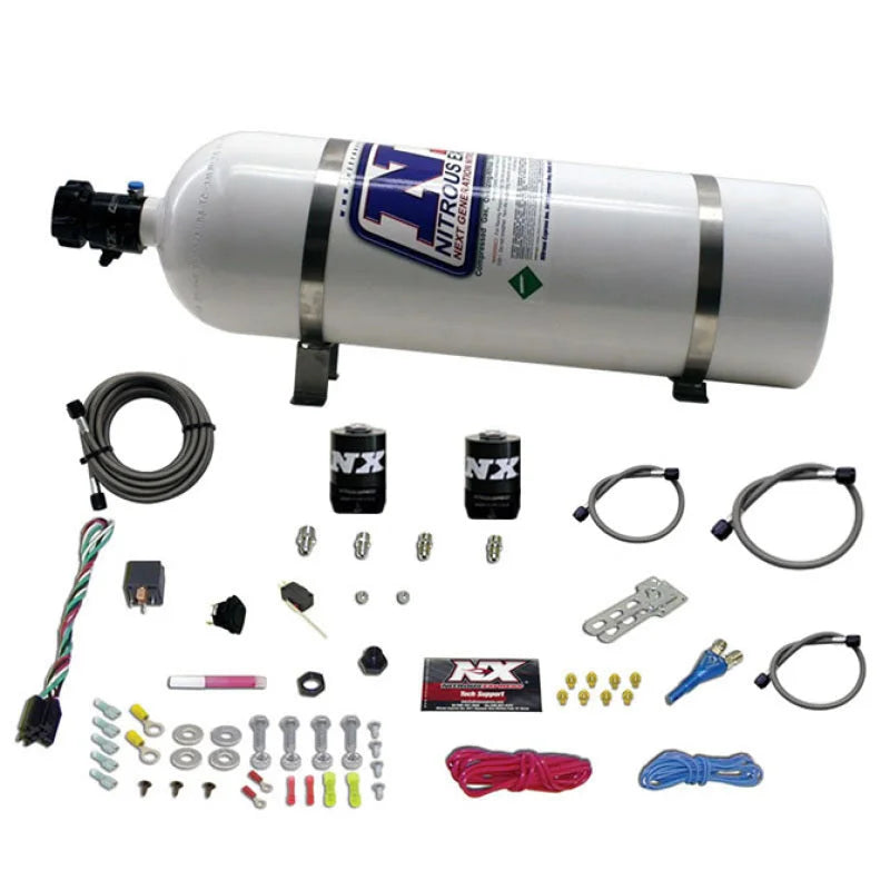 Nitrous Express Dodge EFI Race Single Nozzle Nitrous Kit (100-250HP) w/15lb Bottle - Main Product View