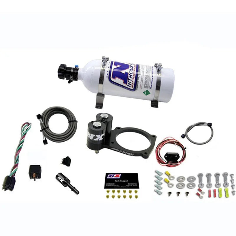 Nitrous Express Dodge Hellcat/Demon Nitrous Plate Kit w/5lb Bottle - Back View