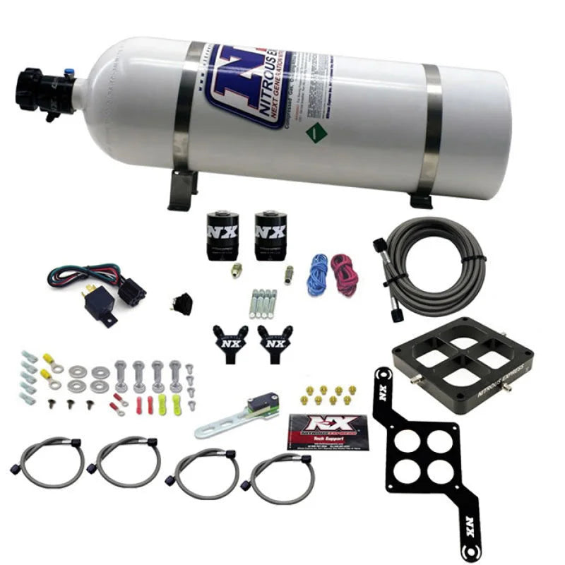 Nitrous Express Dominator Billet Crossbar Pro-Power Nitrous Kit (100-500HP) w/15lb Bottle - Main Product View