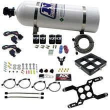 Load image into Gallery viewer, Nitrous Express Dominator Dual Stage Billet Crossbar Nitrous Kit (50-300 &amp; 100-500HP) w/15lb Bottle - Back View