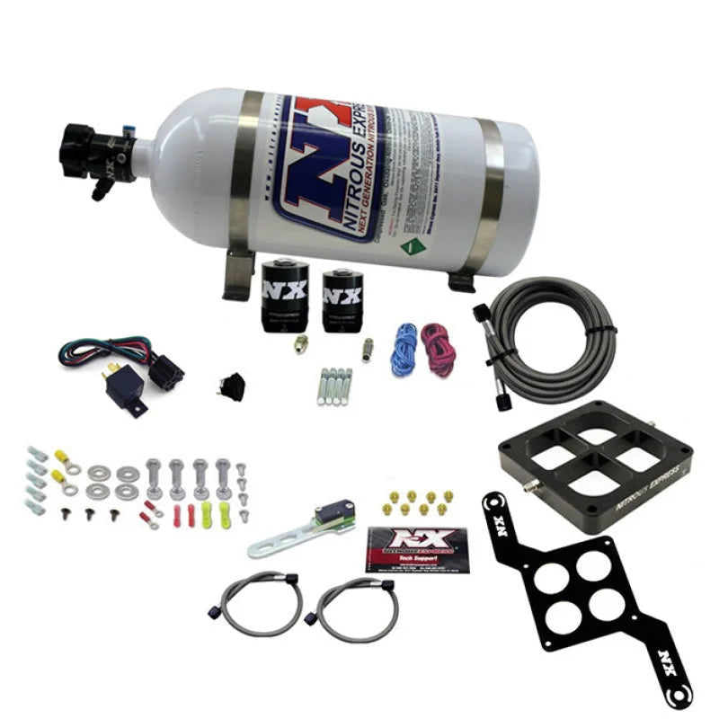 Nitrous Express Dominator Single Entry Billet Crossbar RNC Nitrous Kit (250-750HP) w/10lb Bottle - Main Product View