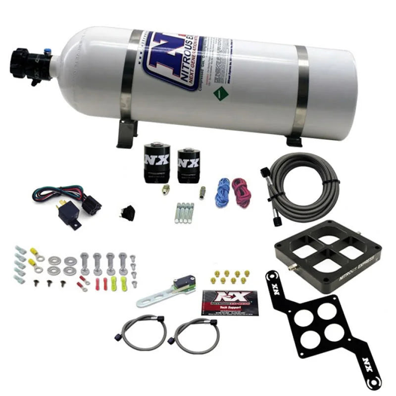 Nitrous Express Dominator Single Entry Billet Crossbar RNC Nitrous Kit (250-750HP) w/15lbbottle - Installation View