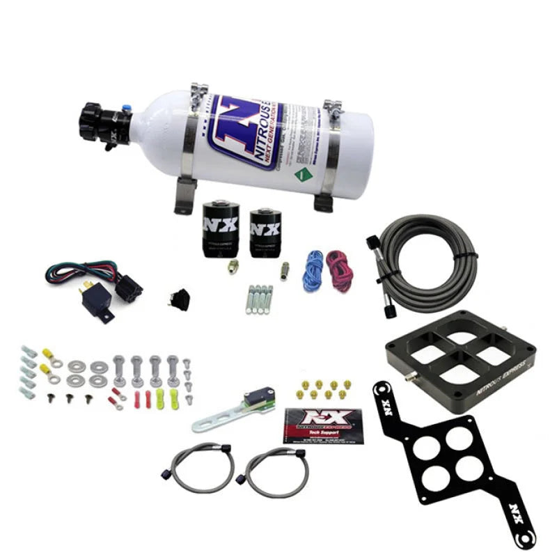 Nitrous Express Dominator Single Entry Billet Crossbar RNC Nitrous Kit (250-750HP) w/5lb Bottle - Main Product View