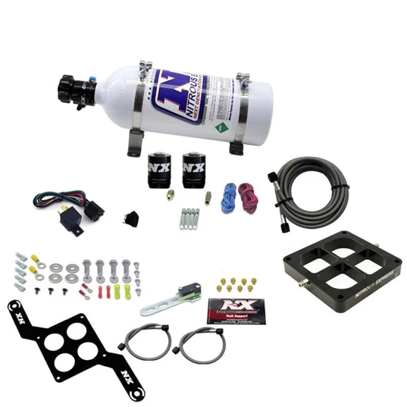 Nitrous Express Dominator Single Entry Crossbar Pro-Power Nitrous Kit (100-500HP) w/5lb Bottle - Side View