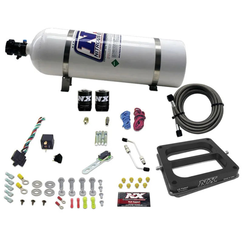 Nitrous Express Dominator/Alcohol Nitrous Kit (50-300HP) w/15lb Bottle - Side View