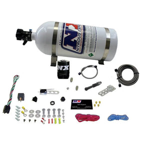 Nitrous Express Dry EFI Single Nozzle Nitrous Kit (35-150HP) w/10lb Bottle - Side View