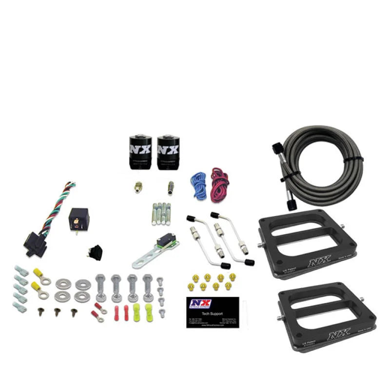 Nitrous Express Dual Dom/Alc Nitrous Kit (100-500HP) w/o Bottle - Side View