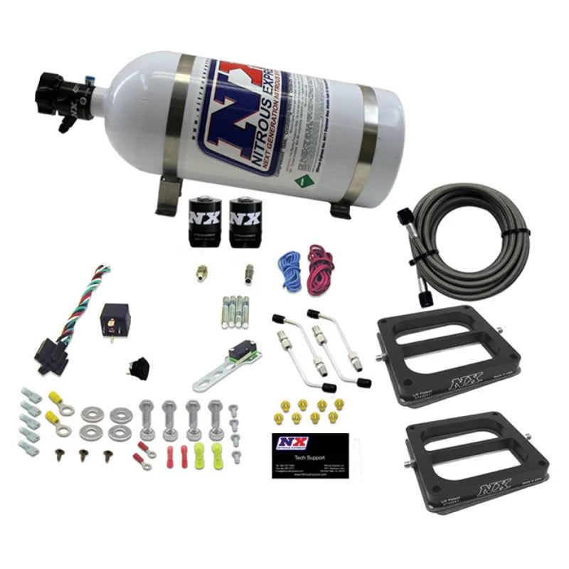 Nitrous Express Dual Dom/Gas Nitrous Kit (100-500HP) w/10lb Bottle - Main Product View