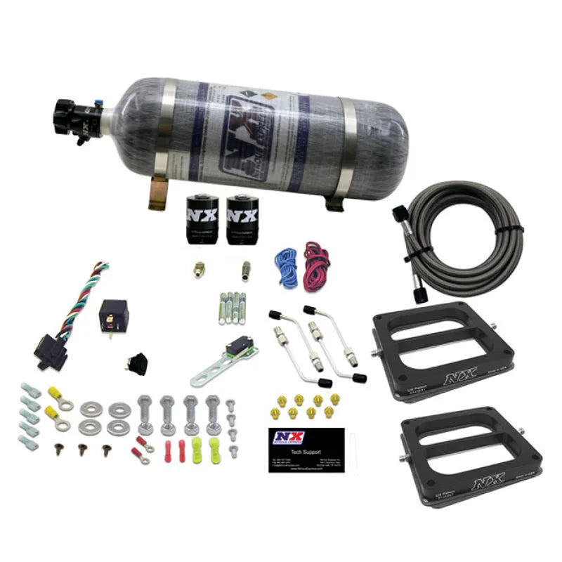 Nitrous Express Dual Dom/Gas Nitrous Kit (100-500HP) w/Composite Bottle - Main Product View