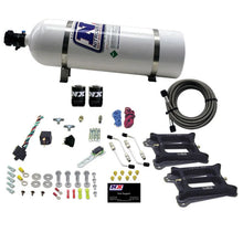 Load image into Gallery viewer, Nitrous Express Dual Holley/Gasoline Nitrous Kit (100-500HP) w/15lb Bottle - Main Product View