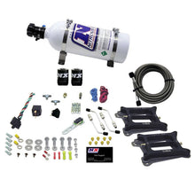 Load image into Gallery viewer, Nitrous Express Dual Holley/Gasoline Nitrous Kit (100-500HP) w/5lb Bottle - Back View