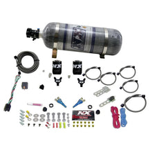 Load image into Gallery viewer, Nitrous Express Dual Nozzle Sport Compact Nitrous Kit (35-50-75HP) w/12lb Bottle - Main Product View