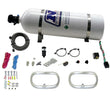 Load image into Gallery viewer, Nitrous Express Dual Ntercooler Ring System (2 - 6 x 6 Rings) w/15lb Bottle - Side View