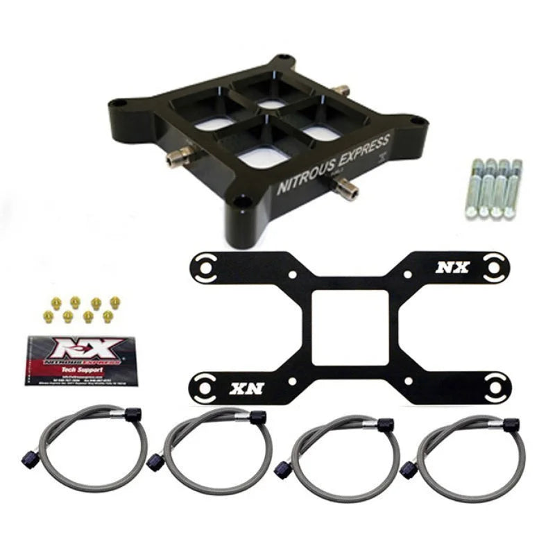 Nitrous Express Dual Stage Billet Crossbar (4150 Flange) Nitrous Plate Conversion (50-800HP) - Main Product View