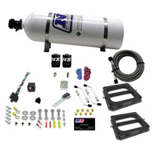 Load image into Gallery viewer, Nitrous Express Dual/Dominator/Alcohol Nitrous Kit (50-300HP) w/15lb Bottle - Back View