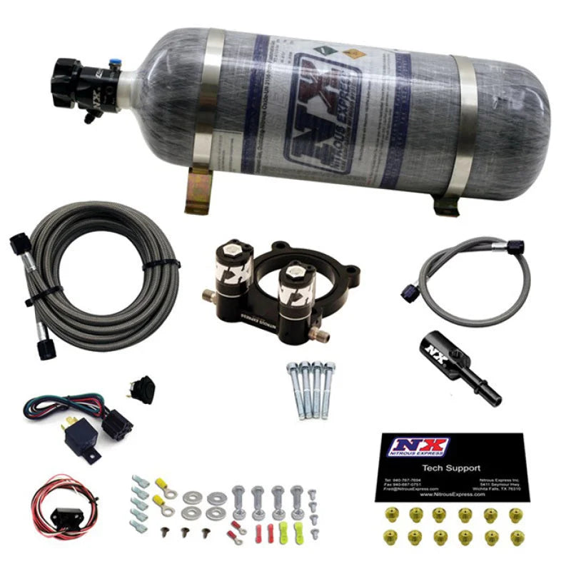 Nitrous Express Ford 2.3L Ecoboost Nitrous Plate Kit w/12lb Bottle - Side View
