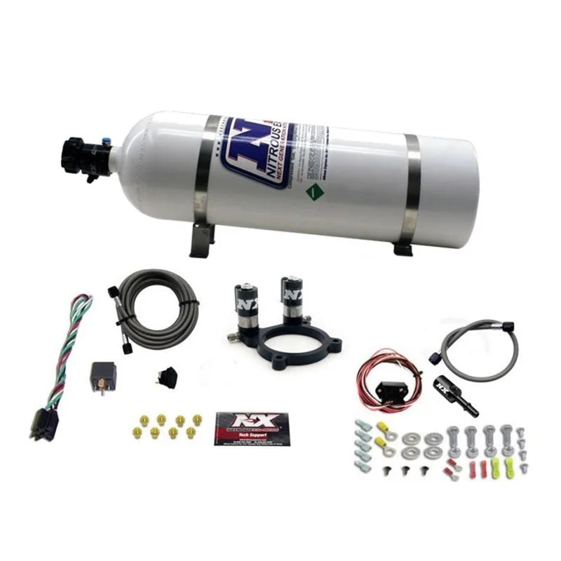 Nitrous Express Ford 3.5L/3.7L V6 Nitrous Plate Kit w/15lb Bottle - Main Product View