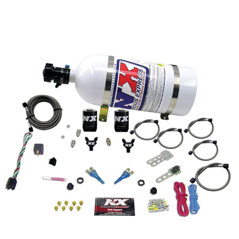Nitrous Express Ford EFI Dual Nozzle Nitrous Kit (100-300HP) w/10lb Bottle - Main Product View
