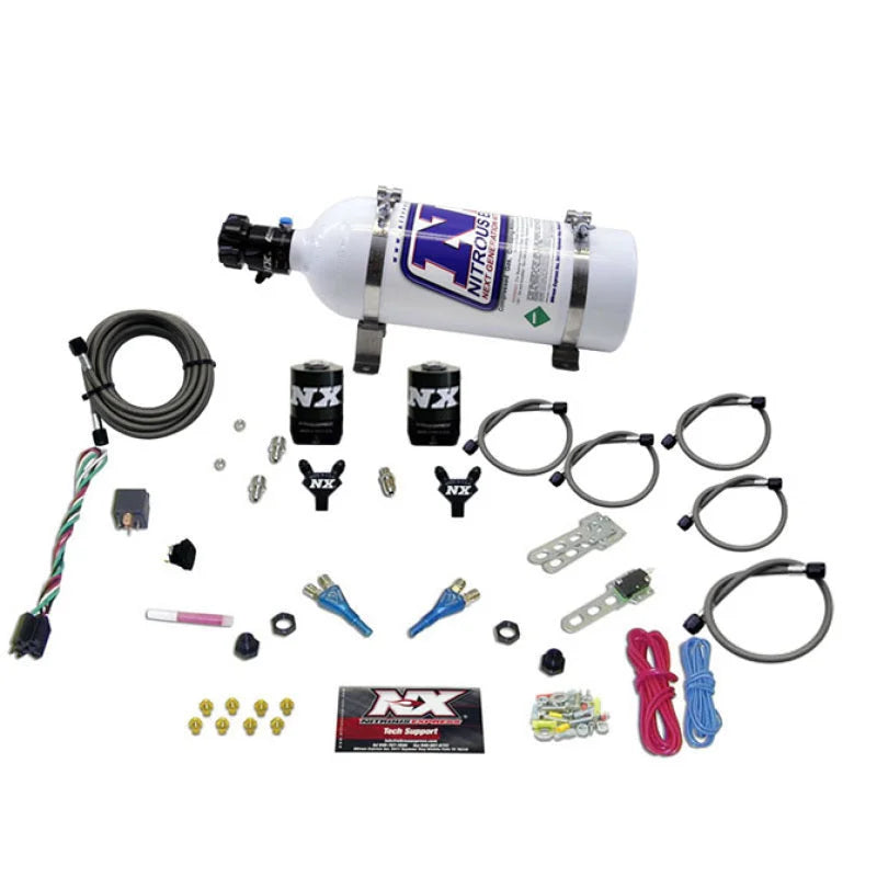 Nitrous Express Ford EFI Dual Nozzle Nitrous Kit (100-300HP) w/5lb Bottle - Main Product View
