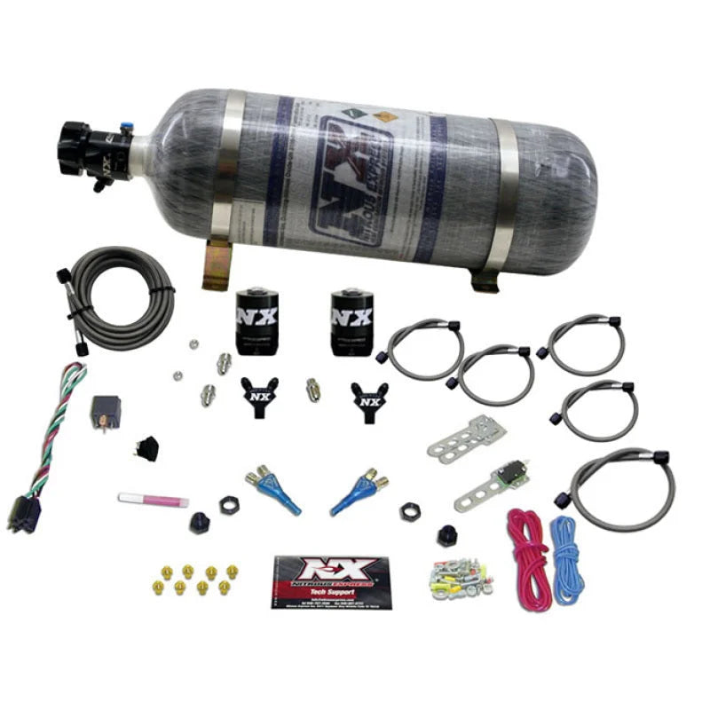 Nitrous Express Ford EFI Dual Nozzle Nitrous Kit (100-300HP) w/Composite Bottle - Main Product View