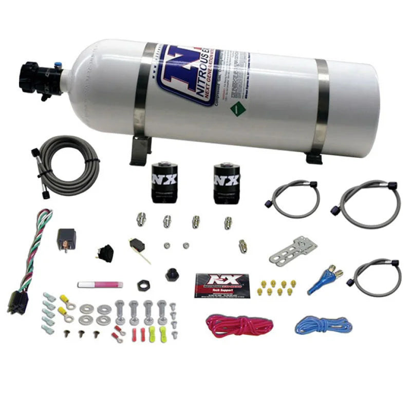 Nitrous Express Ford EFI Race Single Nozzle Nitrous Kit (100-250HP) w/15lb Bottle - Main Product View