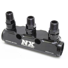 Load image into Gallery viewer, Nitrous Express Fuel Log 3 Port w/ Fittings - Main Product View