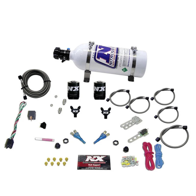 Nitrous Express GM EFI Dual Nozzle Nitrous Kit (100-300HP) w/5lb Bottle fits 1992-2005 Buick / Cadillac / Chevrolet - Main...