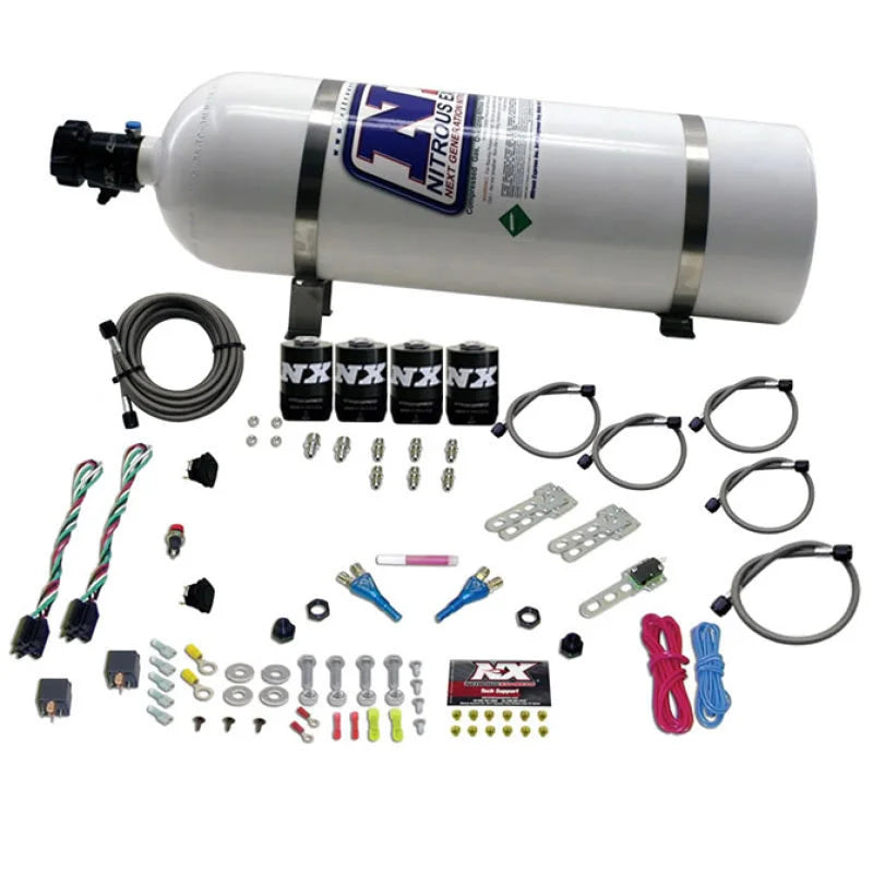 Nitrous Express GM EFI Dual Stage Nitrous Kit (50-150HP x 2) w/15lb Bottle - Main Product View