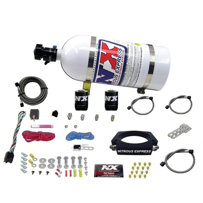 Nitrous Express GM LS 90mm Nitrous Plate Kit (50-400HP) w/10lb Bottle - Main Product View