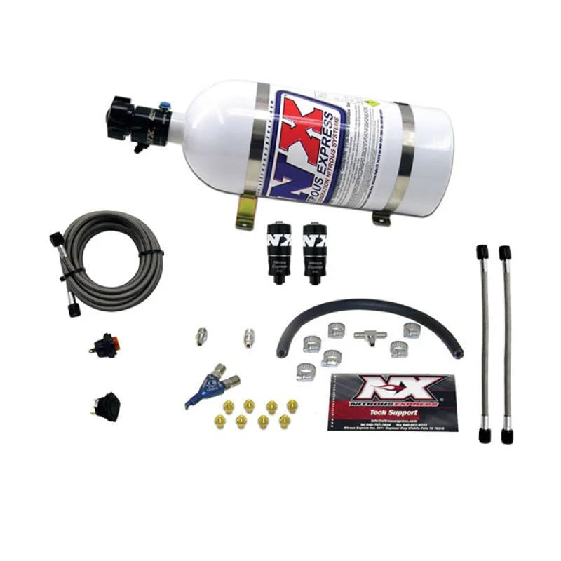 Nitrous Express Hitman EFI Single Nozzle Piranha Nitrous Kit (35-75HP) w/10lb Bottle - Main Product View