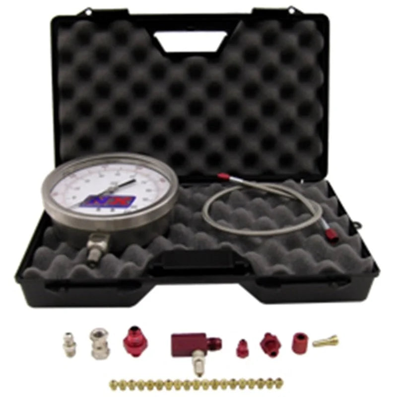Nitrous Express Master Flo-Check Pro (6 Certified Gauge & Molded Case) - Side View