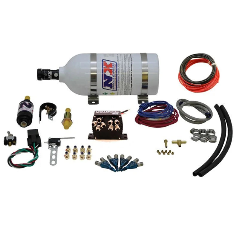 Nitrous Express Moto 4 Nitrous Kit w/1.0lb Bottle - Side View