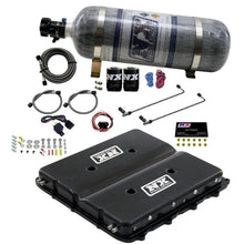 Load image into Gallery viewer, Nitrous Express Nitrous Kit w/Billet LT4 Supercharger Lid w/12lb Bottle - Side View