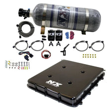 Load image into Gallery viewer, Nitrous Express Nitrous Kit w/Billet LT4 Supercharger Lid w/12lb Bottle - Back View