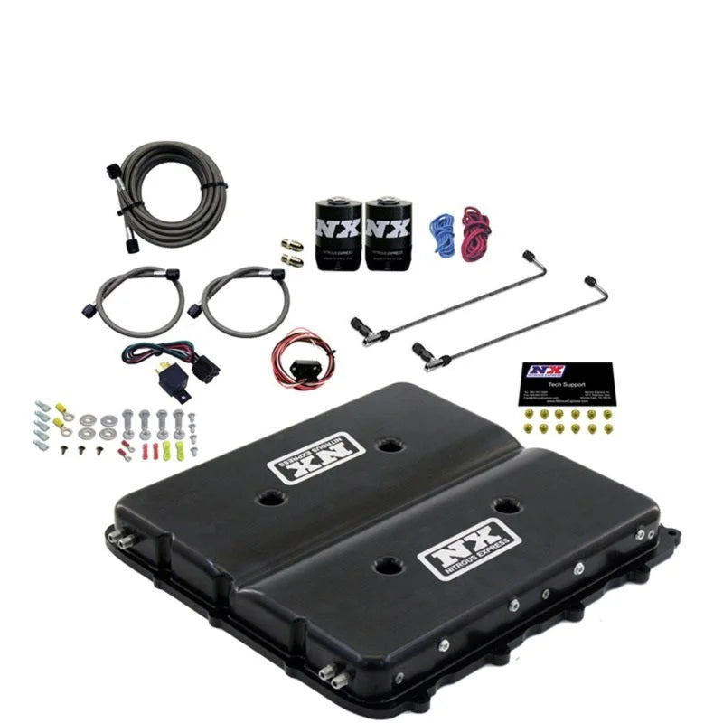Nitrous Express Nitrous Kit w/Billet LT4 Supercharger Lid w/o Bottle - Side View